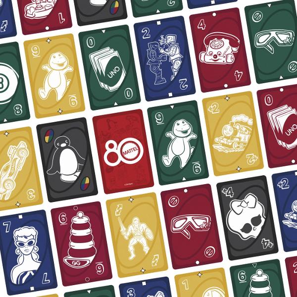 Fanii jucariilor si jocurilor minunate create de-a lungul anilor vor adora jocul de carti UNO Aniversar 80 de ani rubin rosu Cu un pachet cu grafica inspirata jucatorii incearca sa potriveasca culorile si numerele exact ca in jocul clasic Si cand ramane o ultima carte nu uitati sa strigati &bdquoUNO&rdquo Un cadou minunat pentru fanii jucariilor si iubitorilor de jocuri de carti cu varsta de 7 ani si peste Culorile si decoratiunile pot varia