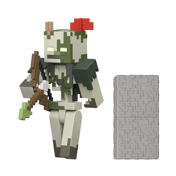 Creeaza exploreaza si supravietuieste cu figurile Minecraft Aceste figurine de actiune au fost create in mod autentic folosind designul pixelat al jocului video asa ca sunt grozave pentru joc si afisare Articulatiile mobile permit personajelor emblematice sa atinga ipostaze de actiune Fiecare figurina vine cu o piesa Build A Portal Jucatorii le pot colecta pe toate pentru a construi un portal complet Minecraft End care este de doua ori mai inalt decat figura Este un cadou grozav pentru 