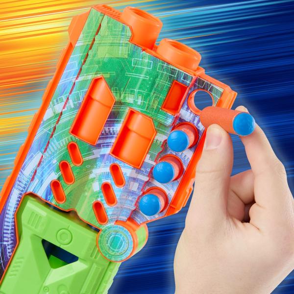Marca Nerf iti ridica nivelul jocului cu lansatorul de sageti Nerf Jadestrike de inalta performanta si sagetile Nerf N1 Ai abilitatile de luptator Nerf acum ai blasterul si sagetile pentru a obtine un avantaj superior in jocurile de interior si exterior De la creatorii sagetilor din spuma marca Nerf dezlantuie urmatoarea evolutie in lansarea de sageti din spuma cu sagetile Nerf N1 oferind PRECIZIE VITEZA si DISTANTA EXTREME Blasterul de sageti Nerf seria N Jadestrike dispune de incarcare 