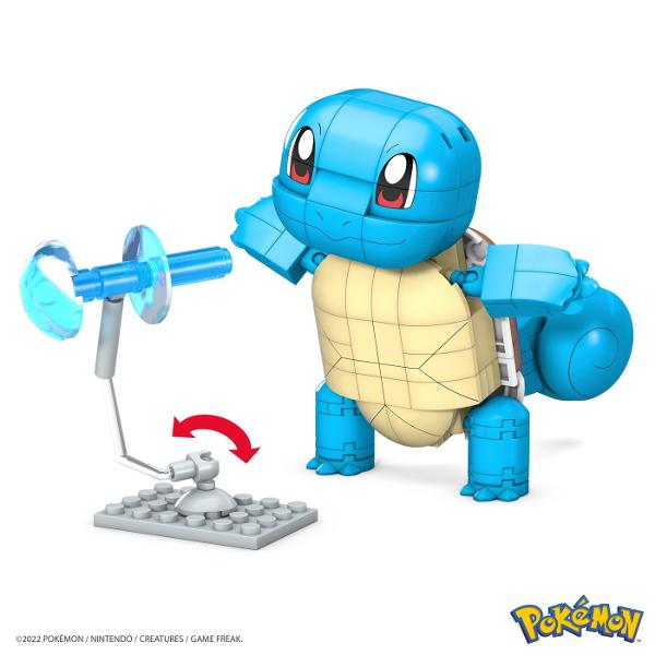 1 figurina Pokemon construibila cu o dimensiune mai mare Alegeti dintre personaje precum Charmander Mew si Meowth fiecare vandut separat Fiecare Pokemon vine cu propriul accesoriu tematic Ideale pentru varsta de 7 ani in sus aceste jucarii de constructie ofera experiente de constructie si joaca pentru a dezvolta creativitatea si abilitatile de rezolvare a problemelor Acest pachet contine Squirtle