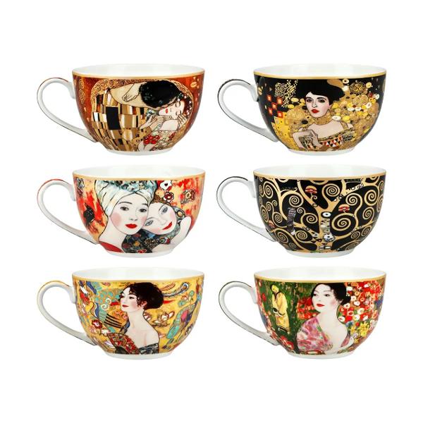 Savureaza cafeaua sau ceaiul intr-un stil artistic cu acest set de 6 cesti din portelan inspirate de operele lui Gustav Klimt Fiecare ceasca combina&nbsp;design elegant&nbsp;si&nbsp;functionalitate oferind o experienta vizuala si gustativa deosebitap data-start395 