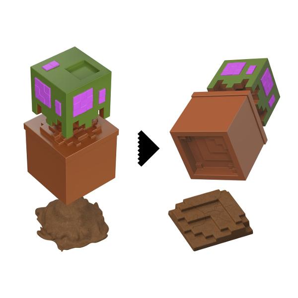 Colectia Minecraft Mini Mode Mining include un set de jucarii care va captiva imaginatia copiilor Fiecare set contine un container o figurina un accesoriu si nisip modelabil Figurinele Mini Mode sunt disponibile in diferite ipostaze amuzante si sunt fidele designului pixelat specific jocului Minecraft Aceste figurine vor aduce jocul preferat al copiilor direct in mana lor Pot fi colectionate si pot fi utilizate pentru a crea povesti palpitante si aventuri nebanuite Containerele tematice 