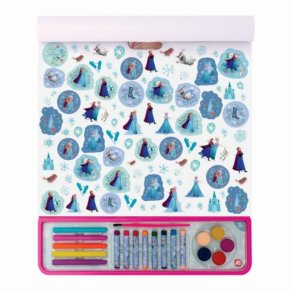 Setul creativ Disney Frozen Giga Block 5 in 1 este o alegere completa pentru copiii care iubesc universul Frozen si activitati artistice Inspirat din filmul Disney cu ilustratii colorate ale personajelor indragite setul ofera multiple posibilitati de desen si colorat intr-un singur pachet practic Include carioci creioane colorate acuarele pensula si alte accesorii necesare pentru a crea pline de culoare si imaginatie Compartimentarea inteligenta mentine toate piesele organizate iar 
