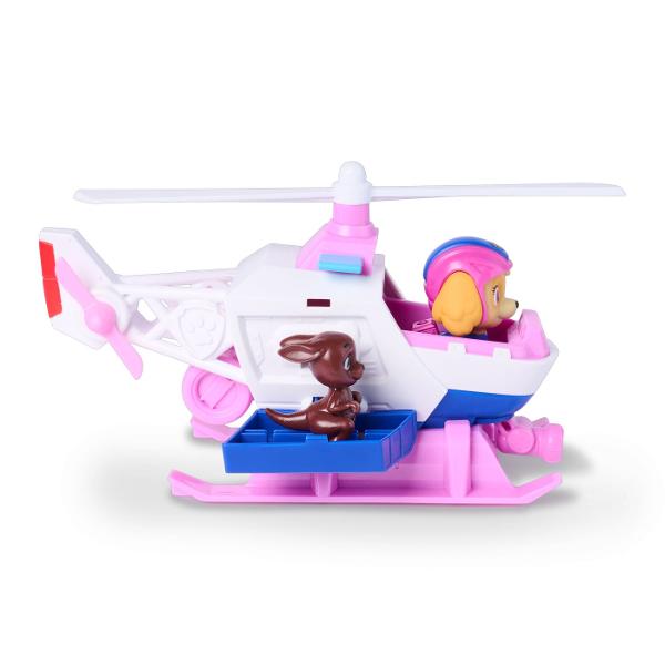 PATRULA CATELUSILOR CAUTARE SI SALVARE SET FIGURINA SI VEHICUL este un set de joaca inspirat din aventurile echipei de salvare concepute pentru copiii de peste 3 ani Fiecare set include un personaj indragit din Patrula Catelusilorl si vehiculul sau specific de interventie realizat in culori autentice si cu detalii fidele serialului animat Vehiculul este prevazut cu roti functionale si elemente mobile oferind o experienta de joaca dinamica si interactiva Figurina este articulata si usor de 