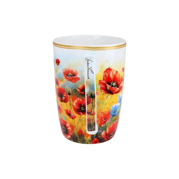 Can&259; elegant&259; din por&539;elan fin cu o capacitate generoas&259; de 600 ml decorat&259; cu un delicat motiv &bdquo;Paji&537;te cu flori&rdquo; semnat de artista Laura Lozano Designul floral plin de culoare &537;i naturale&539;e aduce &icirc;n prim-plan frumuse&539;ea unei paji&537;ti &icirc;nflorite cre&acirc;nd o atmosfer&259; relaxant&259; &537;i plin&259; de prospe&539;imeCana este 