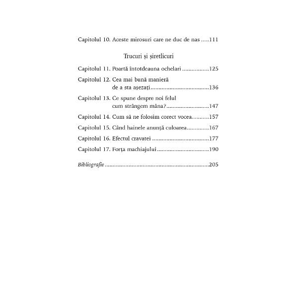 Traducere din limba francez&259; de Monica Gr&259;dinaru&536;tia&539;i c&259; Atunci cînd seducem pe cineva ne sim&539;im mai ferici&539;i Cînd zîmbim ceilal&539;i ne consider&259; mai inteligen&539;i &537;i mai frumo&537;i S&259;ruturile au nenum&259;rate efecte pozitive asupra s&259;n&259;t&259;&539;ii &537;i a dezvolt&259;rii noastre cognitive Pe scurt seduc&539;ia este o necesitate &537;i facem asta în permanen&539;&259; 