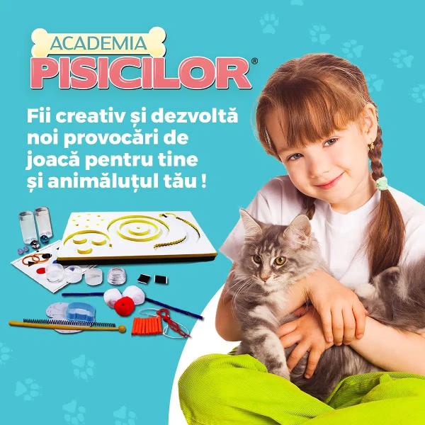 Hei micule explorator Crezi c&259; e imposibil s&259;-&539;i dresezi pisica Descoper&259; setul Academia Pisicilor de la ROOVI &537;i preg&259;te&537;te-te s&259; fii surprins de calit&259;&539;ile prietenei tale pufoaseAcademia Pisicilor este un set experimental &537;i super distractiv creat special pentru to&539;i micii posesori de pisici Setul con&539;ine o mul&539;ime de componente &537;i accesorii cu care se pot crea juc&259;rii interactive care te vor 