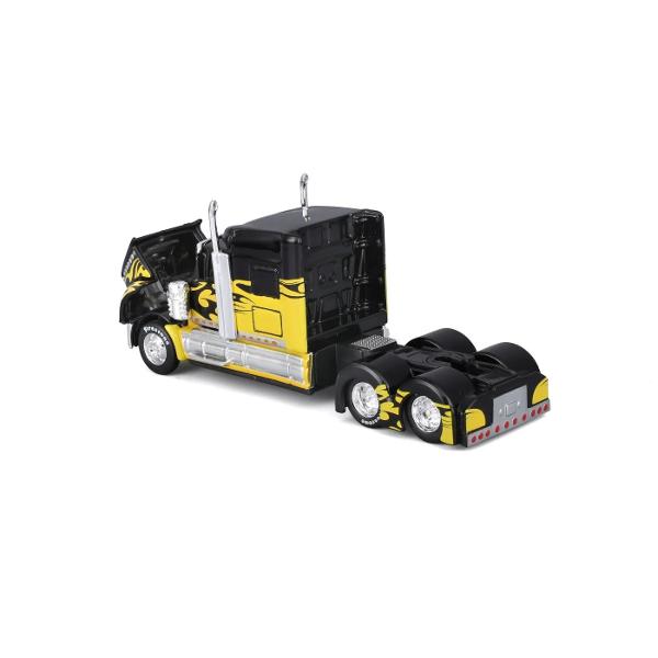 Produsul se vinde individual si nu se poate alege un anumit modelPachetul contine 1 x&nbsp;camion scara 164NotaAcest produs este disponibil in mai multe modeleProdusul se vinde individualLivrarea modelului se va realiza in mod aleatorNu se poate alege un anumit modelCamion Metalic Maisto Custom Rings 