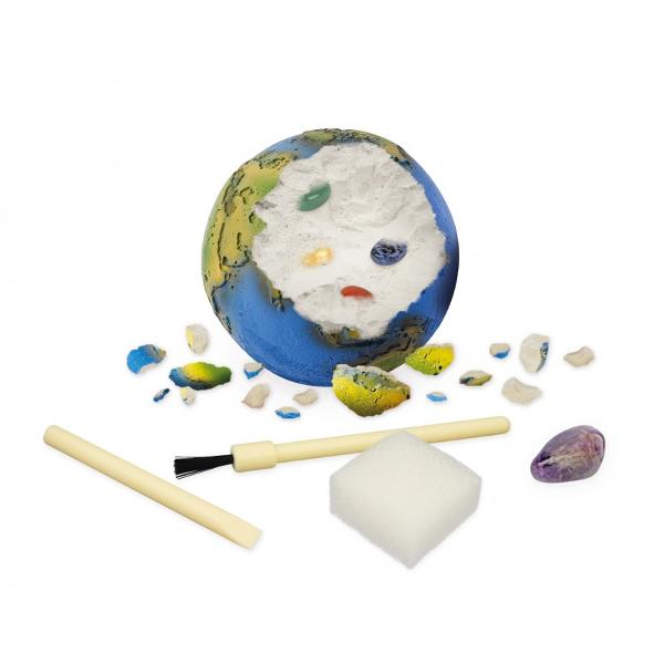 Folose&537;te uneltele pentru a s&259;pa &icirc;n planeta P&259;m&acirc;nt &537;i a descoperi 6 pietre reale ametist aventurin opal citrin soldalit si cornalinaInclude Globul Pamantesc din ipsos 6 pietre dalt&259; pensul&259; burete &537;i instruc&539;iuni colorateDimensiunile ambalajului 0950 x 0950 x 1330 cmVarsta recomandata 8 aniAvertismente Doar pentru copiii cu v&acirc;rsta de 8 ani &537;i peste ATEN&538;IE Nu este 