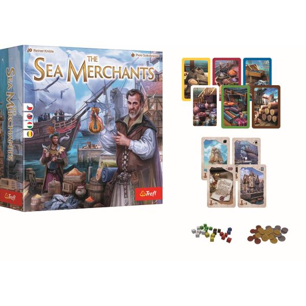 Negustorii pe mare este un joc extraordinar Investeste speculeaza si optimizeaza-ti flota comerciala pentru a-ti putea controla fluxurile de marfuri intr-un mod profitabil Un joc pentru 2-4 jucatori potrivit pentru adulti si copii cu varsta de peste 8 ani Timpul mediu de joc este de 30 de minute Contine 60 de carti de marfa 20 de carti de schimb 4 ajutoare pentru jucator 30 de pietre de marfa 55 de monede si 1 instructiuni de joc Jocul este un cadou ideal pentru zile de nastere sau 