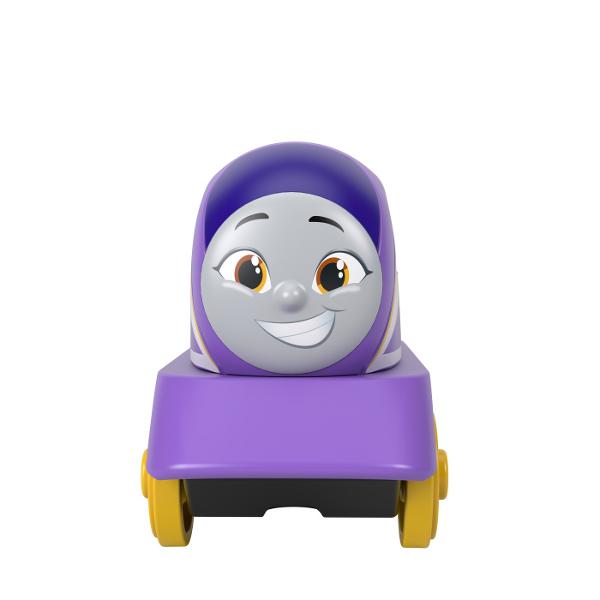 Copiii pot crea nenumarate aventuri pe Insula Sodor din Thomas the Train All Engines Go cu aceste tobogane din plastic de la Fisher-Price Fiecare roller coaster se bazeaza pe un personaj preferat din serie Fiecare personaj se vinde separat si in functie de disponibilitate Compatibil cu toate seturile Thomas the Train Seturile vandute separat si in functie de disponibilitate Acest pachet contine personajul Kana