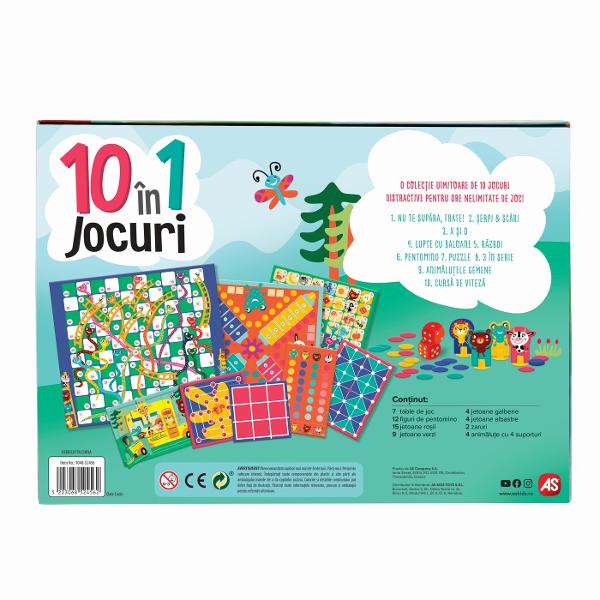 O colectie uimitoare de 10 jocuri clasice diferite pentru o distractie fara sfarsit Joc Ludo Serpi si scari Tic tac toe Lupta cu branza Asediu Pentomino Puzzle Trei la rand Soarecii gemeni Curse de soareci