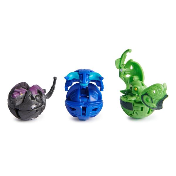Acest set include 2 BakuganI Atac Special prin Rotire si 3 bile Bakugan de baza plus carti de joc Foloseste cardul de lansare si cordonul de lansare incluse pentru a activa Bakugan-ul rotitor Combina-ti Bakugan-ul cu ajutorul sistemului de legare a bilelor in mai multe parti Pur si simplu prinde partea de sus a personajului de partea de jos sisau inelul armei Atac Special si pregateste-te de lupta Cu cat colectionezi mai multe cu atat mai multe vei putea personaliza Foloseste 