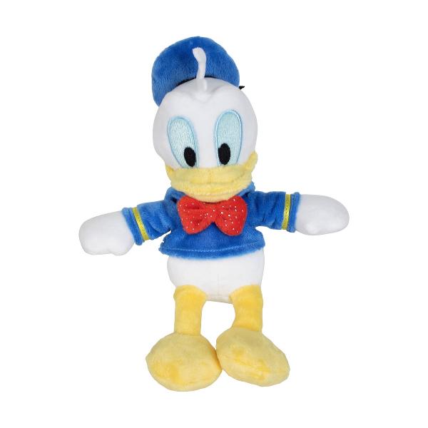 Donald Duck un indragit personaj Disney este o rata alba cu un cioc si picioare galbene-portocalii De obicei poarta o camasa de marinar o bereta precum si un papion rosu dar nu si pantaloni Trasatura care l-a facut pe Donald faimos a fost personalitatea sa si temperamentul sau exploziv Donald a fost onorat oficial ca al treilea cel mai popular personaj din toate timpurile Acesta jucarie de plus este fabricata dintr-un material de calitate rezistent si in conformitate cu cerintele de 