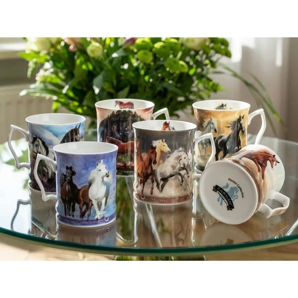 Cana din portelan cu cai 480 ml 2415507