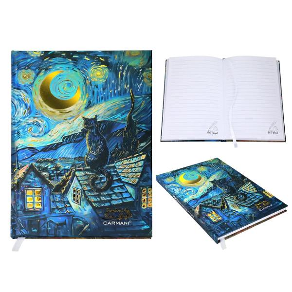Bloc notes Van Gogh inspirat din Noapte Instelata 21x145 cm 80 file 0215060