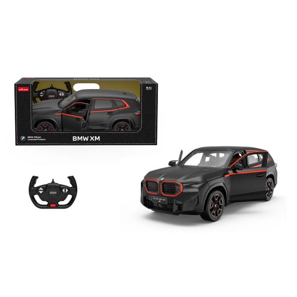 Copilul dumneavoastra se poate juca in voie cu masina cu telecomanda BMW XM scara 1 la 14 oferita de brandul international Rastar Nicio cursa nu este imposibil de castigat cu acesta masinuta replica oficiala cu licenta a modelului original construita cu mare atentie la detalii Masinuta are proportiile ideale pentru momente pline de distractie si amuzamentMasinuta functioneaza pe frecventa de 24GAlimentarea se face astfel  pentru masinuta sunt necesare 5 baterii tip AA  iar pentru 