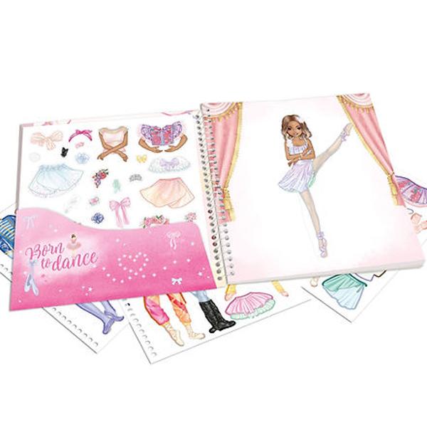 TOPModel &Icirc;mbraca-ma &icirc;n balet 24 de pagini spiralate cu figurine model &537;i 11 coli de stickere cu costume &537;i accesorii de balet grozave Preg&259;te&537;te scena pentru stiluri creative de stickere
