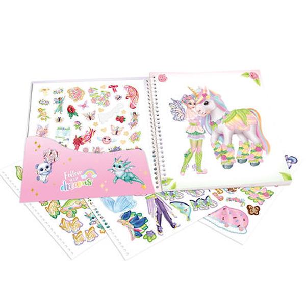 Aspecte fermec&259;toare pentru z&acirc;na Ylvi &537;i prietenii ei magici cartea cu stickere Dress Me Up are 24 de pagini spiralate cu figurine cu Ylvi &537;i unicornii ei pe care le po&539;i &icirc;nfrumuse&539;a cu 11 coli de stickere