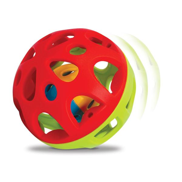 Jucaria mingiuta zornaitoare este conceputa special pentru a fi usor de manevrat de catre manutele mici ale bebelusilor Este ideala pentru cei mici incepand cu varsta de 3 luni si peste oferind o experienta interactiva si stimulativa in timpul jocului Forma dimensiunea si greutatea sunt adaptate pentru a fi perfecte pentru manutele delicate ale copiilor mici facilitand astfel manipularea si interactiunea cu jucaria Jucaria produce sunete placute de zornait prin agitare rostogolire sau 