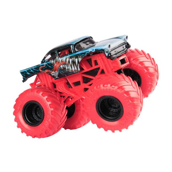 Paseste in universul plin de actiune in care Monster Jam huruie si supereroii Marvel se inalta Seria de camioane vopsite Marvel Monster Jam la scara 164 nu este doar o colectie Este un omagiu adus Universului Marvel Aceste camioane de tip monster truck inscriptionate cu simbolurile si culorile unor embleme precum Thor Captain America Iron Man Black Panther si Spider-Man aduc acasa spectacolul superputerilor si al cascadoriilor de pe stadion Cu anvelope autentice BKT si o caroserie cu 