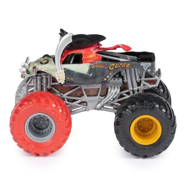 Masina oficiala a spectacolului Monster Jam Un vehicul hiper detaliat fidel eroilor spectacolului cu un aspect agresiv si suspensii realiste pentru a face cascadoriile intr-un mod cat mai spectaculos Macheta este metalica si foarte bine realizata Foarte rezistenta Monster Jam ofera mai multe detalii si grafica decat oricand Cu anvelopele oficiale BKT jante cromate stilizate si un sasiu autentic cu detalii cromate acest camion monstru intruchipeaza stilul si volanul omologului sau din 