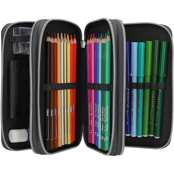 Penarul superb cu design Action World este deja umplut&259; &537;i ofer&259; suficient spa&539;iu pentru toate pixurile ustensilele de desen &537;i tot ce mai au nevoie copiii la &537;coal&259; Include 18 pixuri colorate &537;i cu v&acirc;rf de p&acirc;sl&259; 2 creioane ascu&539;itoare radier&259; rigl&259; foarfece lipici stick &537;i o hus&259; mic&259; cu velcro Penarul este decorat &icirc;n gri &icirc;nchis cu un motiv cu ma&537;ini de curse ma&537;ini de 