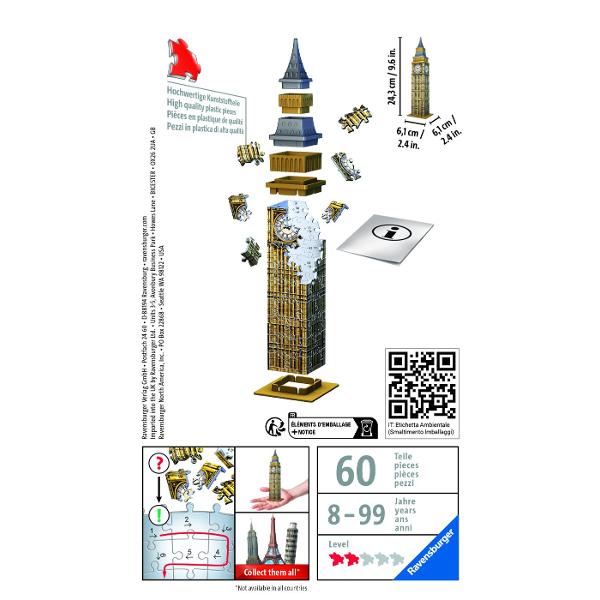 Creeaza constructii 3D deosebite cu puzzle-urile 3D de la Ravensburger Descopera modul tridimensional de asamblare a puzzle-urilor realizate dintr-un material plastic rigid care permite mentinerea constructiei fara utilizarea adezivului Obiectele asamblate nu se desfac iar piesele se fixeaza ferm intre ele Pe partea interioara a fiecarei piese este imprimat un numar datorita caruia asamblam sfera in ordinea elementelor Materialul folosit pentru producerea pieselor este usor de curatat  