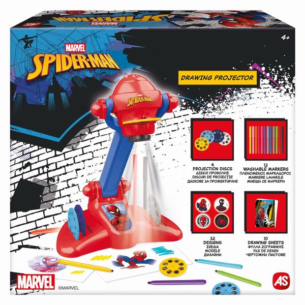 Descopera bucuria desenului alaturi de supereroul preferat cu Proiectorul de pictura Spider-Man Acest set creativ ii ajuta pe copii sa invete sa deseneze intr-un mod simplu distractiv si interactiv Tot ce trebuie sa faca este sa aleaga unul dintre modelele incluse sa il proiecteze pe hartie si apoi sa urmareasca liniile pentru a recrea imaginea Rezultatul poate fi apoi colorat si personalizat cu ajutorul markerelor incluse Setul contine 32 de modele de desen oferind copiilor multiple 