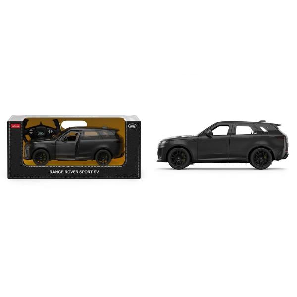 Copilul dumneavoastra se poate juca in voie cu masina cu telecomanda RANGE ROVER SPORT SV NEGRU scara 1 la 14 oferita de brandul international Rastar Nicio cursa nu este imposibil de castigat cu acesta masinuta replica oficiala cu licenta a modelului original construita cu mare atentie la detalii Masinuta are proportiile ideale pentru momente pline de distractie si amuzamentMasinuta functioneaza pe frecventa de 24GAlimentarea se face astfel  pentru masinuta sunt necesare 5 baterii tip 