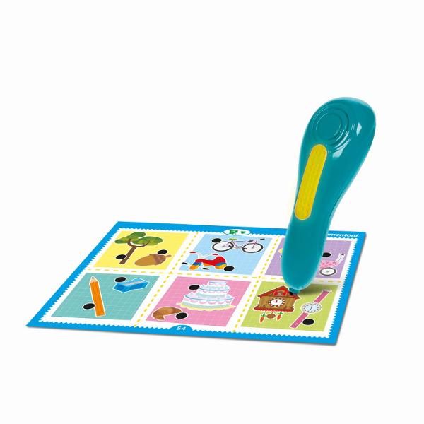 Agerino Enciclopedia Electronica cu Stilou este un joc educativ interactiv special conceput pentru copiii cu varsta intre 3 si 5 ani Prin activitati variate si ilustratii atractive cei mici pot descoperi concepte de baza intr-un mod simplu intuitiv si distractiv Enciclopedia include peste 500 de intrebari si 72 de activitati educative organizate pe mai multe teme potrivite educatiei prescolare Copiii pot invata si exersa notiuni legate de cantitati si dimensiuni culori si forme animale 