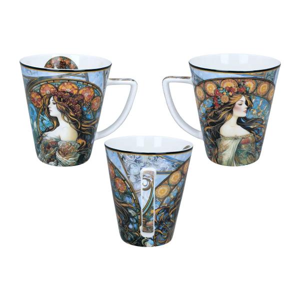 Set cu cea&537;c&259; 230 ml &537;i can&259; 400 ml din por&539;elan Mucha &ndash; Inspira&539;ie picturiTransform&259; fiecare pauz&259; de cafea sau ceai &icirc;ntr-un moment de elegan&539;&259; &537;i inspira&539;ie artistic&259; cu setul din por&539;elan Mucha&nbsp;Inspirat de crea&539;iile celebrului artist Alphonse Mucha unul dintre cei mai importan&539;i reprezentan&539;i ai stilului Art 