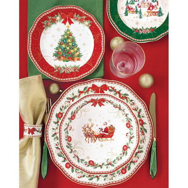 Adaug&259; un plus de elegan&539;&259; &537;i farmec tradi&539;ional bradului de Cr&259;ciun cu acest glob decorativ din ceramic&259; din colec&539;ia Christmas Heritage de la Easy Life Inspirat din atmosfera magic&259; a s&259;rb&259;torilor de iarn&259; globul impresioneaz&259; prin ilustra&539;iile delicate culorile festive &537;i detaliile decorative atent realizateCu un design 