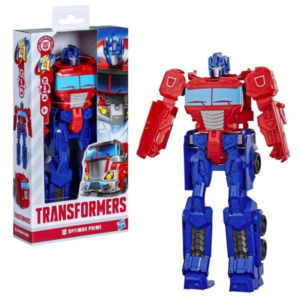Descopera universul spectaculos Transformers cu robotul convertibil 2 in 1 de la Hasbro o jucarie de actiune care le permite copiilor sa transforme un robot intr-un vehicul si invers Inspirata din celebra serie Transformers figurina are un design detaliat cu elemente mecanice si articulatii mobile fiind ideala pentru recrearea confruntarilor dintre Autoboti si Decepticoni Transformarea se realizeaza manual in doar 6 pasi oferind o experienta interactiva care stimuleaza imaginatia 