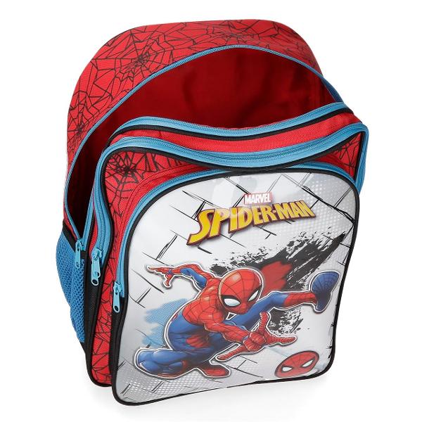 Ghiozdan scoala 42 cm Spiderman Red - bretele ajustabile  ergonomice culoare multicolor cu imprimeu personaj Spiderman 2 compartimente dimensiune 32x42x15 cm material poliester 1 buzunar frontal maner superior 2 buzunare laterale inchidere cu fermoar  Las&259;-l pe Spiderman s&259;-&539;i înso&539;easc&259; copilul în zilele de &537;coal&259; sau în excursii cu aceast&259; colec&539;ie de ghiozdane genti &537;i valize Marvel Ghiozdane pentru 