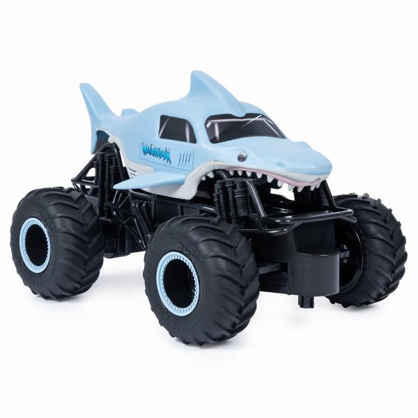 Megalodon oficial Scala 1 24 Megalodon este un camion oficial Monster Jam Din adancul oceanului preistoric se ridica telecomanda pentru Megalodon scara 124 din Monster Jam oficiala complet noua Acest pradator puternic se dezlantuie pentru a face cascadorii epice accidente nebunesti si lovituri brutale Din adancurile oceanului preistoric se ridica noul Monster Jam Megalodon RC in scara 124 Acest pradator puternic este pe cale de a efectua cascadorii epice cu 24 GHz puteti executa pana la 