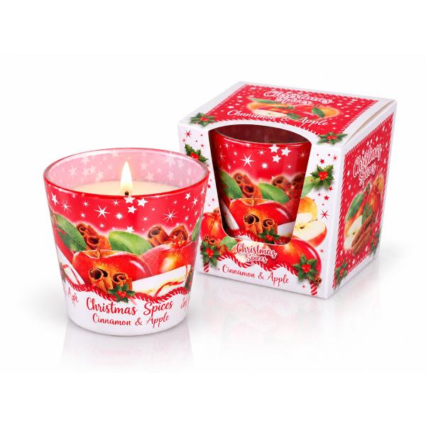 Adu magia s&259;rb&259;torilor de iarn&259; &icirc;n casa ta cu lum&acirc;narea parfumat&259; Christmas Spices &ndash; Cinnamon & Apple O combina&539;ie delicioas&259; de mere suculente scor&539;i&537;oar&259; &537;i condimente aromate care transform&259; orice &icirc;nc&259;pere &icirc;ntr-un spa&539;iu cald primitor &537;i plin de farmecParfumul s&259;u &icirc;mbin&259; 