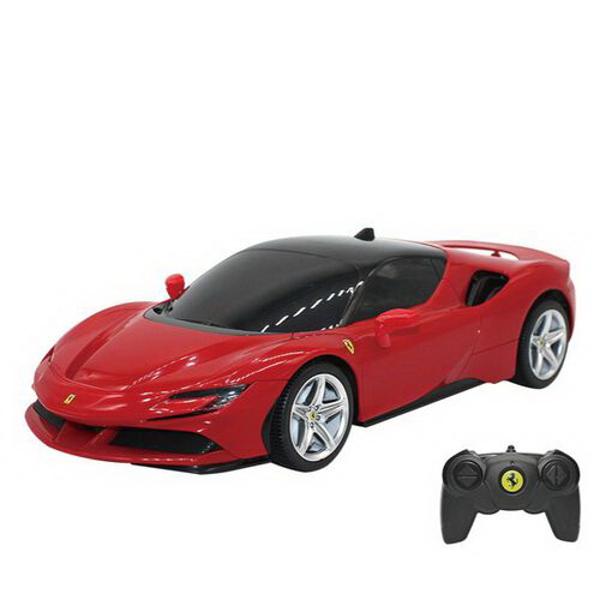 Copilul dumneavoastra se poate juca in voie cu masina cu telecomanda Ferarri SF90 Stradale scara 1 la 24 oferita de brandul international Rastar Nicio cursa nu este imposibil de castigat cu acesta masinuta replica oficiala cu licenta a modelului original construita cu mare atentie la detalii Masinuta are proportiile ideale pentru momente pline de distractie si amuzament avand dimensiunile in centimetri dupa cum urmeaza  1859653Masinuta functioneaza pe frecventa de 24GAlimentarea 