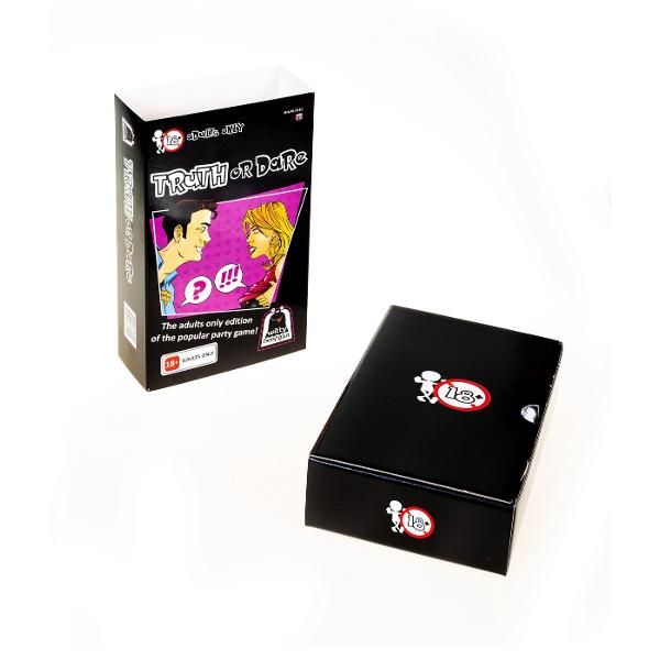 Adevar sau Provocare este un joc pentru adultii peste 18 ani din seria Witty Hooligan &Icircn ea va trebui sa alegeti intre a va impartasi secretele cu alti jucatori sau a efectua una dintre provocarile cartilor Pachetul contine 84 de carti1 zar 1 sageata Jocul se poate juca in 2-20 jucatori