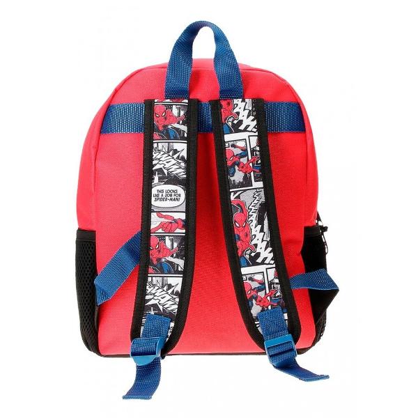 Ghiozdan grupa 0 32 cm Spiderman Comic - material poliester 1 compartiment culoare multicolor cu imprimeu personaj Spiderman bretele ajustabile  ergonomice dimensiune 25x32x12 cm maner superior 2 buzunare laterale 1 buzunar frontal inchidere cu fermoar Spiderman priveste in jurul tau Prin ochii reflectanti de pe rucsacuri trolere valize si genti de umar ale acestei colectii veti simti ca super-eroul Spiderman vegheaza la tot ce se intampla in jurul vostru 