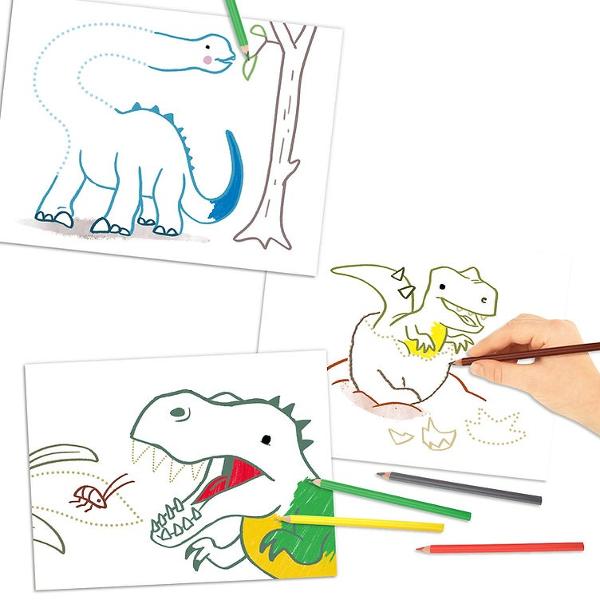Pentru cei mai mici fani a dinozaurilor cartea de colorat punct la punct de la Dino World Pe 48 de pagini exist&259; desene de colorat grozave simple în care pute&539;i ad&259;uga elemente mici 