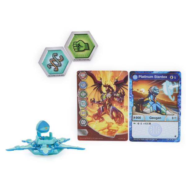 Dezlantuie transformari epice cu noul Bakugan Evolutions cu decor si personaje complet noi Bakugan-ul tau tocmai a devenit mai puternic ca niciodata cu aceste Bakugan-uri de platina indarjit in lupta - facute din metal adevarat Simte greutatea premium in maini in timp ce le rostogolesti peste BakuCores Priveste cum Bakugan-ul tau se deschide si se transforma intr-o creatura de actiune feroce Acesti campioni supergrei vor produce daune incredibile in lupta ca niciodata pana acum 