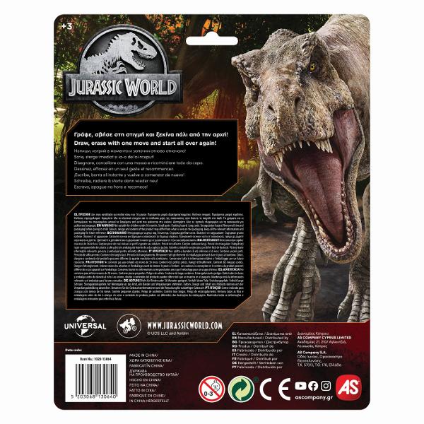 Desenati  stergeti cate modele doriti cu Maggic Scribbler Travel Jurassic World O panza alba o radiera magica si un stilou magic ii ofera copilului posibilitatea de a desena si sterge de cate ori doreste pentru distractie fara limite Aceasta versiune de calatorie reprezinta cea mai buna alegere pentru joaca copiilor oriunde s-ar afla avand dimensiuni mici si practice Incurajeaza copilul sa-si dezvolte fantezia si exprimarea de sine De asemenea este foarte prietenos pentru calatorii 