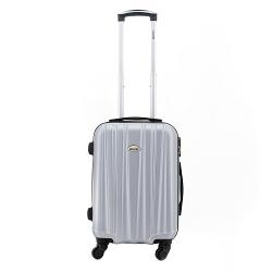 TROLER de cabina MASTER COSTA ARGINTIU 53X35X20 CMMaterial ABS;Dimensiuni 62X41X24 CM;Numar roti 4 roti;Garantie 24 luniTrolerul este confectionat din material ABS superusor si rezistentCele patru roti spinner cu rotatie de 360&deg; iti ofera lejeritate in miscariSistem telescopic cu blocare in trepte ce permite ajustarea inaltimii trolerului in functie de nevoile&nbsp;personaleCele doua manere unul 