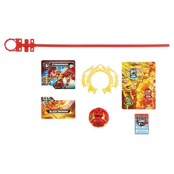 Include o minge Bakugan din 3 parti un cartonas-personaj si un cartonas poarta Foloseste cordonul de lansare inclus pentru a activa Bakugan-ul care se invarte si porneste in lupta Combina-ti Bakugan-ul cu sistemul de legare a bilei din mai multe parti Pur si simplu fixeaza partea de sus a personajului peste partea de jos si rostogoleste-te in Arena de Lupta Bakugan sau in seturile de antrenament Bakugan vandute separat Cu cat colectionezi mai multe cu atat mai multe vei putea 