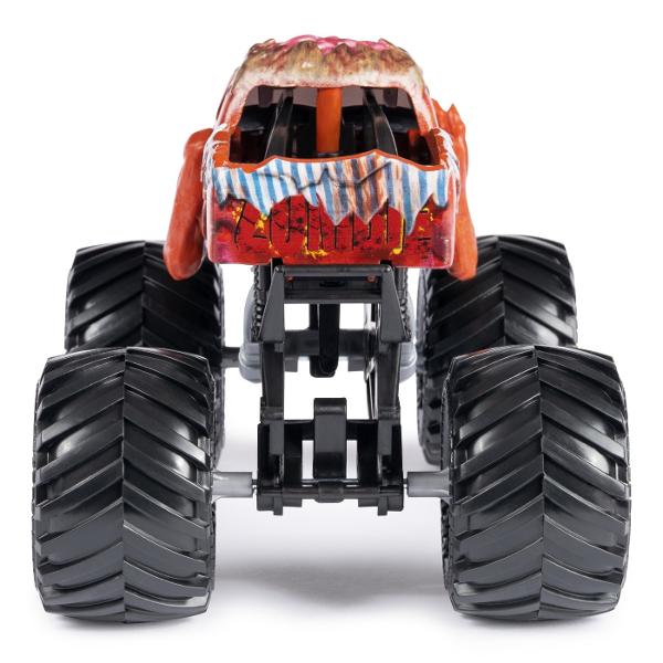 Du la alt nivel jocul Monster Jam cu noul camion monstru oficial la scara 124 Monster Jam Cu mai multe detalii si grafica ca pana acum aceasta replica autentica intruchipeaza stilul si mandria masinilor reale Anvelopele oficiale de cauciuc BKT ofera o tractiune mai mare astfel incat sa iti poti duce camionul pe noi culmi &Icircn plus un sistem de suspensie complet nou si functional absoarbe mai bine impactul astfel incat sariturile inalte cu prabusiri si cele care zdrobesc 