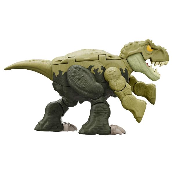 Aceste figurine Jurassic World Double Danger le ofera iubitorilor de dinozauri de doua ori mai mult entuziasm Erbivorele se transforma in carnivore iar inapoi in 11 pasi simpli Sunt disponibile 4 figuri diferite Tyrannosaurus Rex se transforma cu Ankylosaurus in 2 decoruri de design diferite Carnotaurus se transforma cu Stegosaurus si Baryonyx cu Parasaurolophus Caracteristicile specifice speciei sunt proiectate in o jucarie transformatoare grozava pentru copiii de la 6 ani in sus 