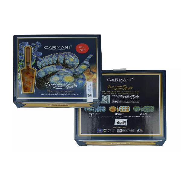 Adaug&259; un plus de rafinament meselor tale cu acest set de servire inspirat de capodopera celebrului Vincent van Gogh „Iris” Perfect pentru ocazii speciale sau utilizare zilnic&259; acest set transform&259; fiecare mas&259; într-o adev&259;rat&259; experien&539;&259; artistic&259;Setul con&539;ine&10004; 1 platou din sticl&259; 28 cm – ideal pentru servirea 
