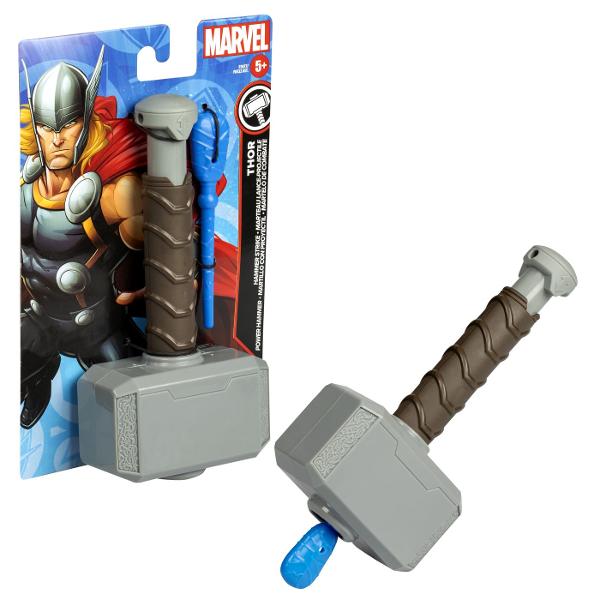 Copiii isi pot imagina ca apara lumea precum supereroii lor preferati cu acest echipament pentru joc pe roluri inspirat din Universul cinematic Marvel care include Avengers Infinity War Eroii in devenire isi pot imagina ca protejeaza lumea de raufacatori precum Thanos Acest pachet contine figurina ciocanul lui Thor