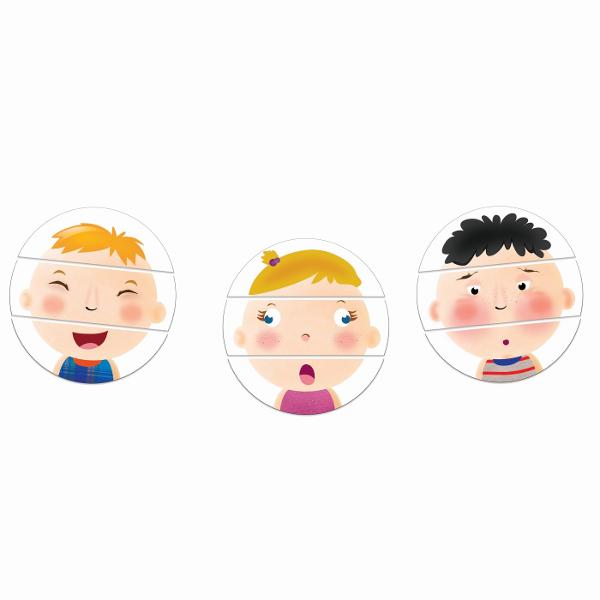 Un joc educational de invatare emotionala cu 42 de magneti de carton Setul ii familiarizeaza pe copii cu invatarea emotionala ajutandu-i sa recunoasca mai intai diferitele expresii faciale si apoi cu ajutorul ghidului ilustrat sa invete cum se reflecta diferitele emotii umane in expresiile luiFiecare magnet descrie diferite caracteristici pentru a reflecta diferite expresii si emotii Cum arata cineva cand este fericit trist furios Cum se reflecta sentimentul de gelozie rusine dragoste 